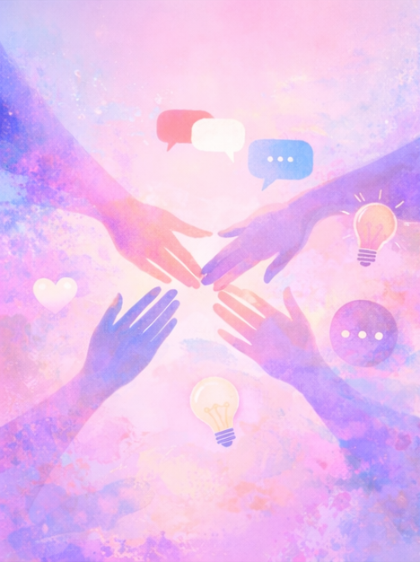 抽象的なグラフィック：日常の温度